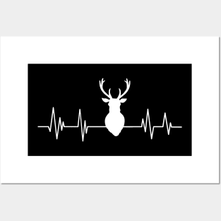 moose heartbeat lover, animal deer nature in alaska elk Posters and Art